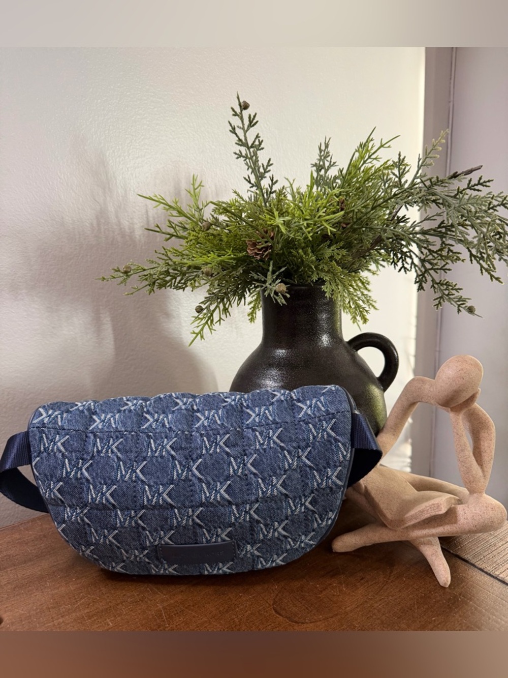 Michael Kors Denim Jacquard Belt Bag - Picture 2 of 13